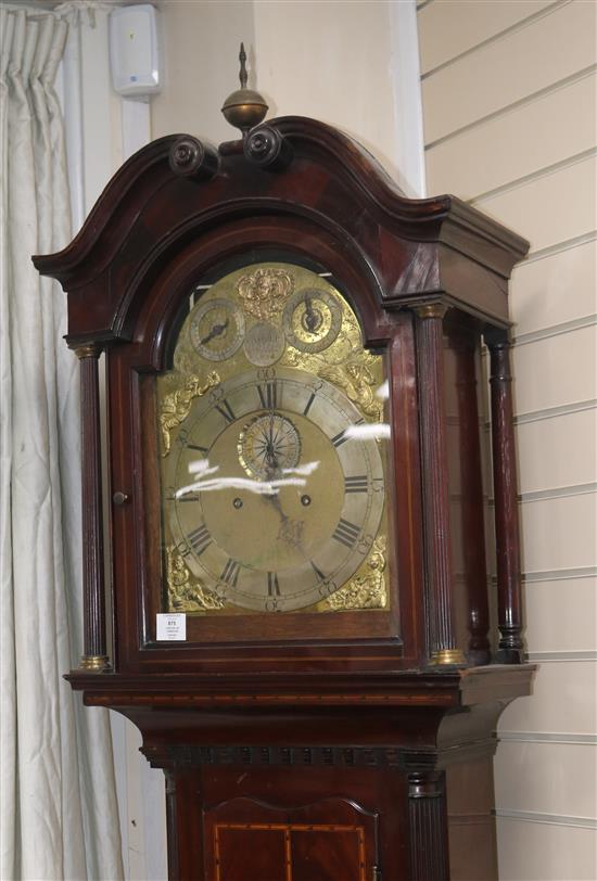 An 18th century and later mahogany longcase clock, Carter of Uxbridge, 7ft 8.5in.